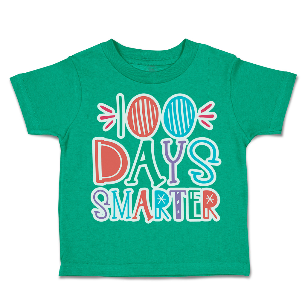 Toddler T-Shirt 100 Days Smarter Style G Cotton Back to Class Boy & Girl Clothes - Picture 9 of 14
