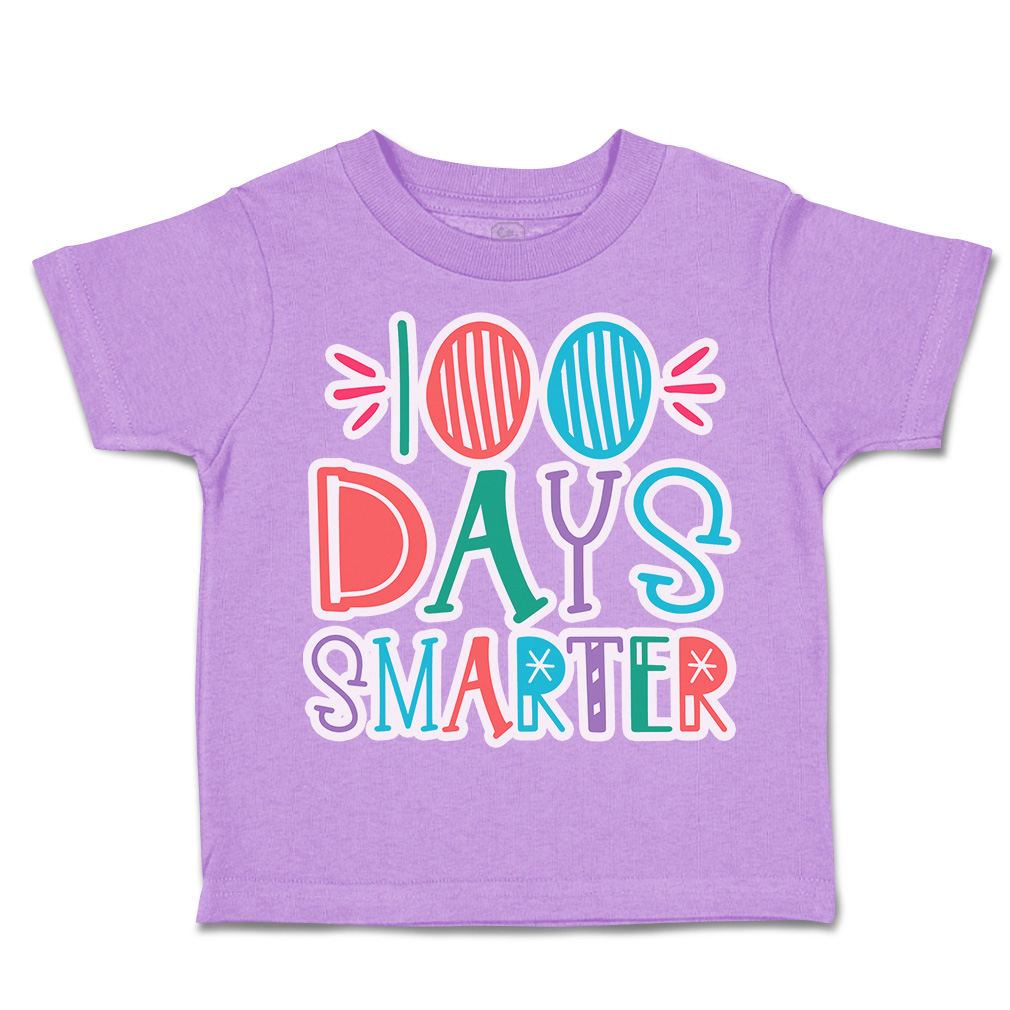 Toddler T-Shirt 100 Days Smarter Style G Cotton Back to Class Boy & Girl Clothes - Picture 5 of 14