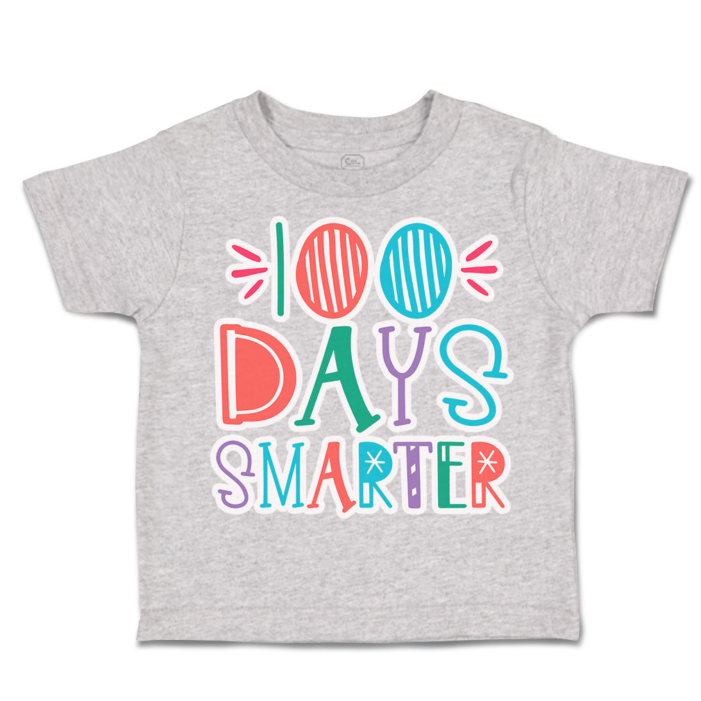 Toddler T-Shirt 100 Days Smarter Style G Cotton Back to Class Boy & Girl Clothes - Picture 11 of 14