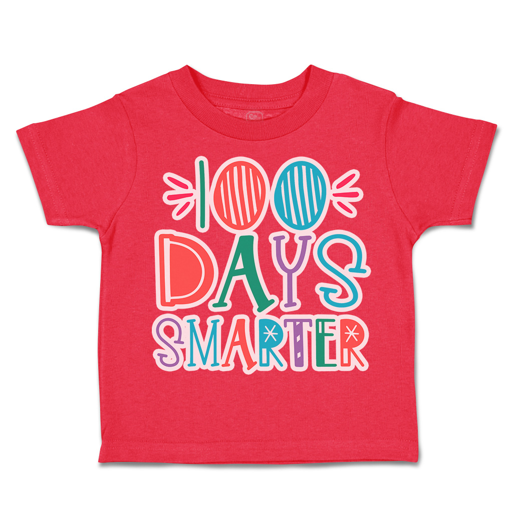 Toddler T-Shirt 100 Days Smarter Style G Cotton Back to Class Boy & Girl Clothes - Picture 12 of 14
