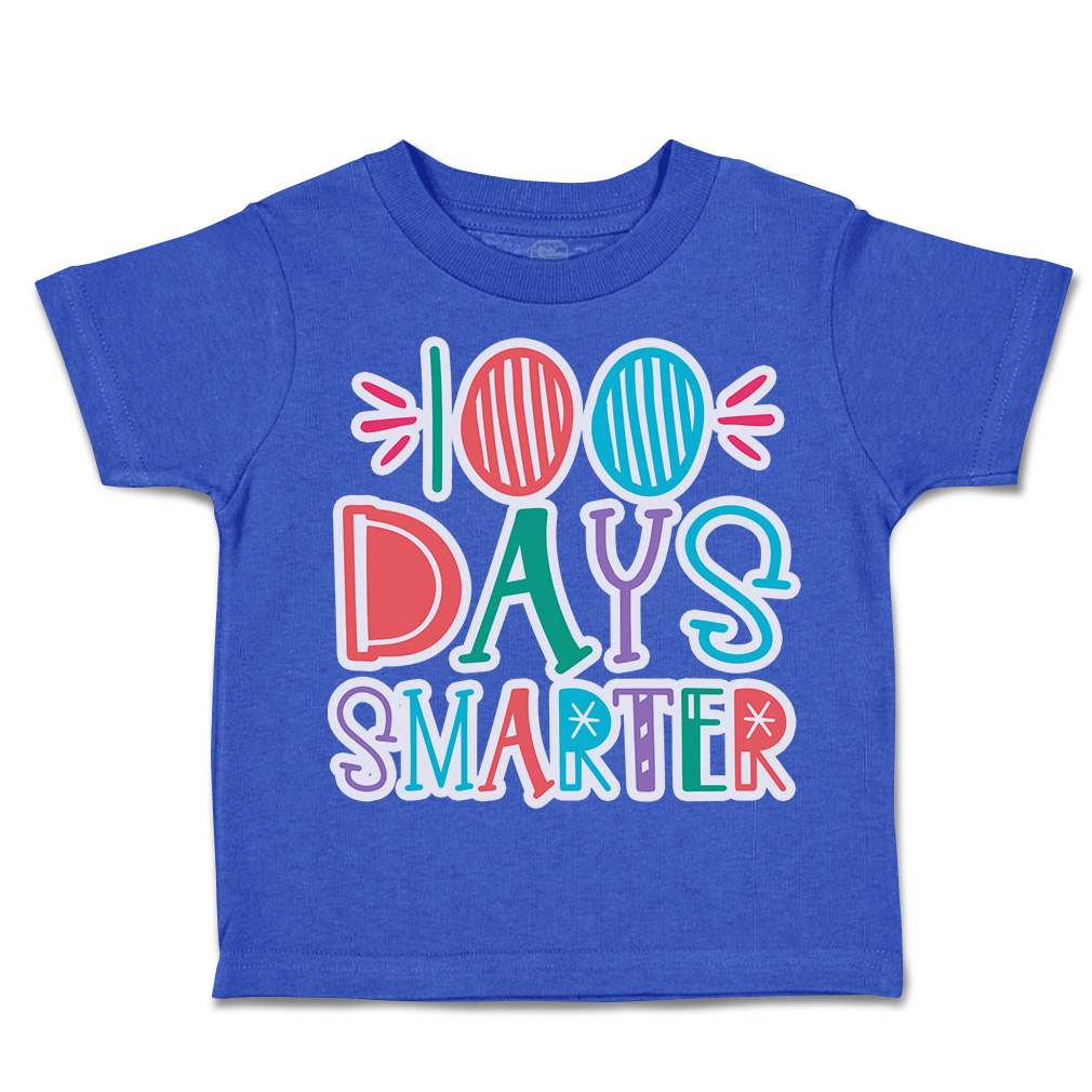 Toddler T-Shirt 100 Days Smarter Style G Cotton Back to Class Boy & Girl Clothes - Picture 13 of 14