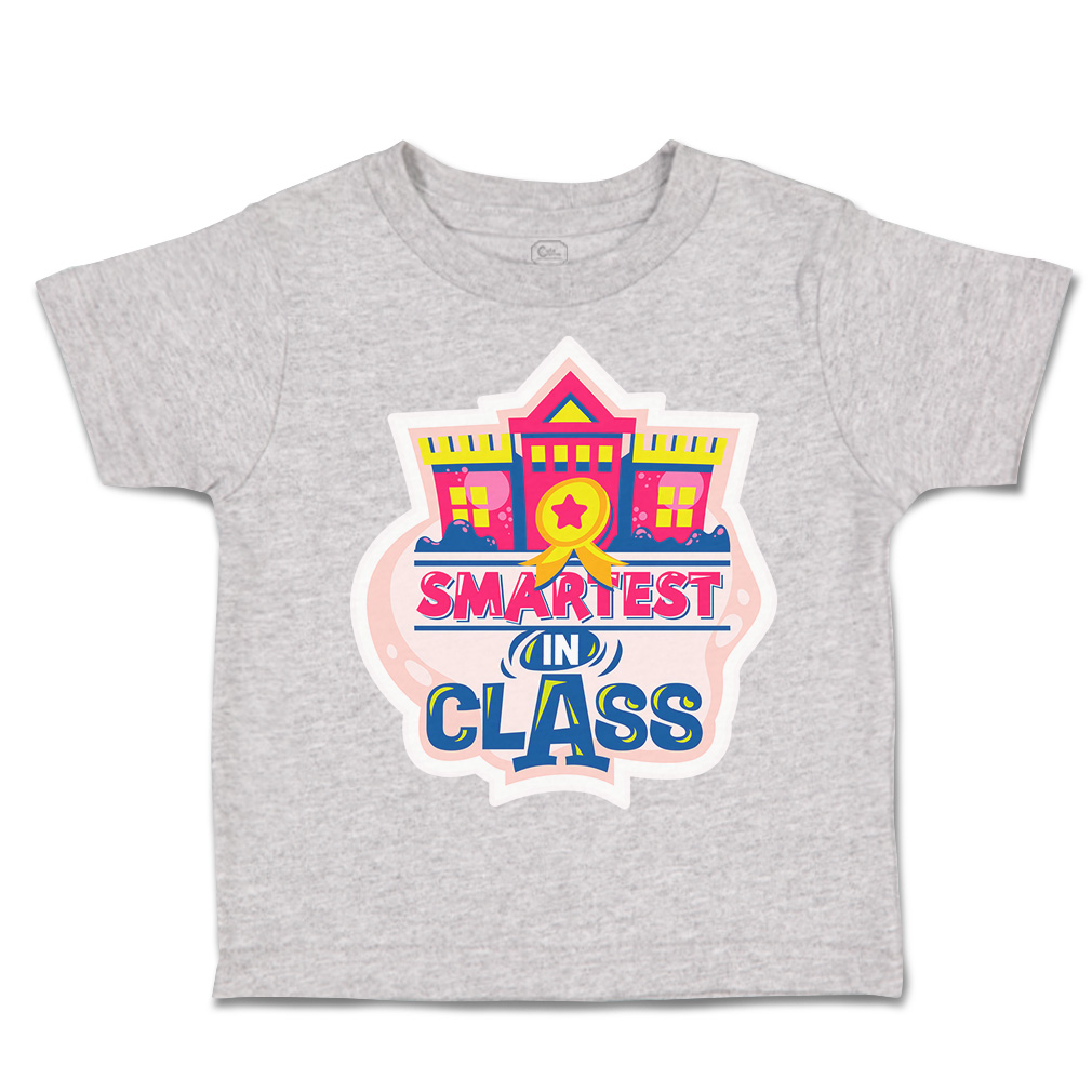Toddler T-Shirt School Smartest in Class Cotton Back to Class Boy & Girl Clothes - Picture 11 of 14