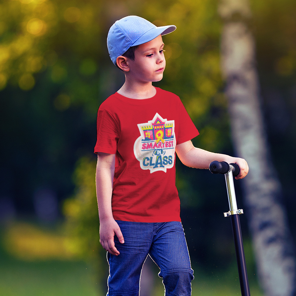 Toddler T-Shirt School Smartest in Class Cotton Back to Class Boy & Girl Clothes - Picture 4 of 14