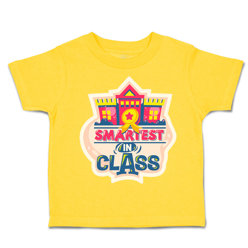 Toddler T-Shirt School Smartest in Class Cotton Back to Class Boy & Girl Clothes - Picture 14 of 14