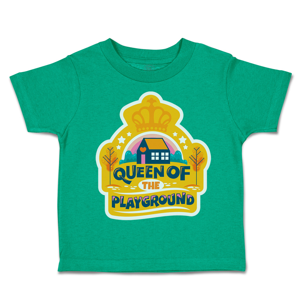 Toddler T-Shirt Queen of The Playground Cotton Back to Class Boy & Girl Clothes - Picture 9 of 14