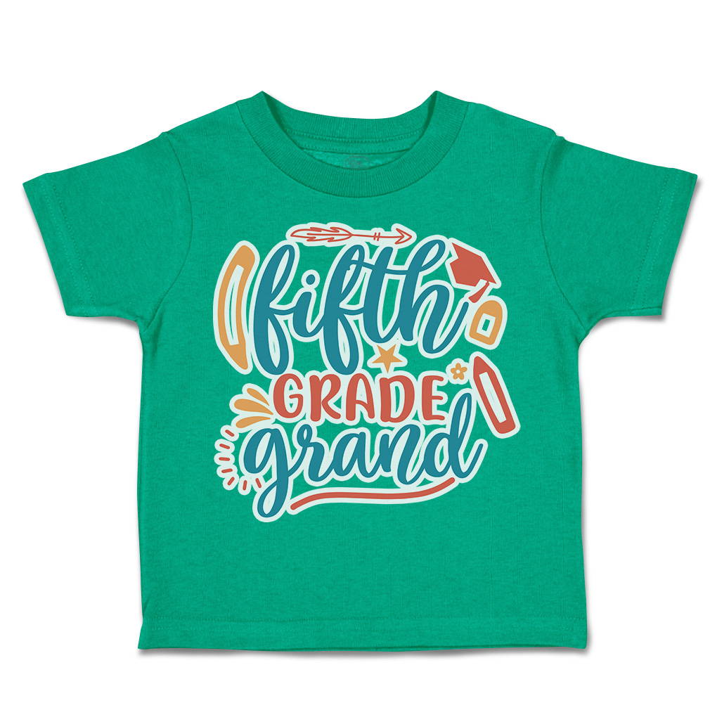 Toddler T-Shirt School Fifth Grade Grand Cotton Back to Class Boy & Girl Clothes - Picture 9 of 14