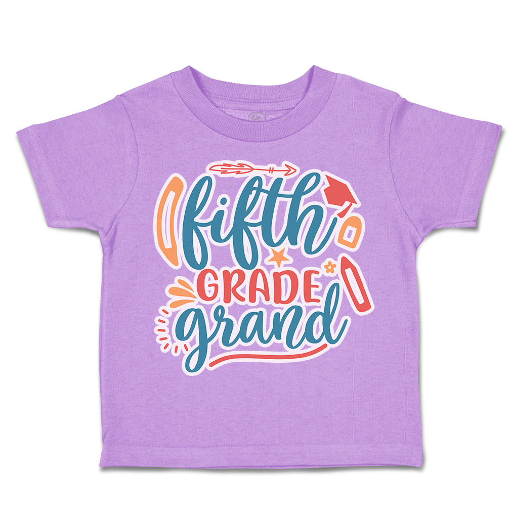 Toddler T-Shirt School Fifth Grade Grand Cotton Back to Class Boy & Girl Clothes - Picture 5 of 14