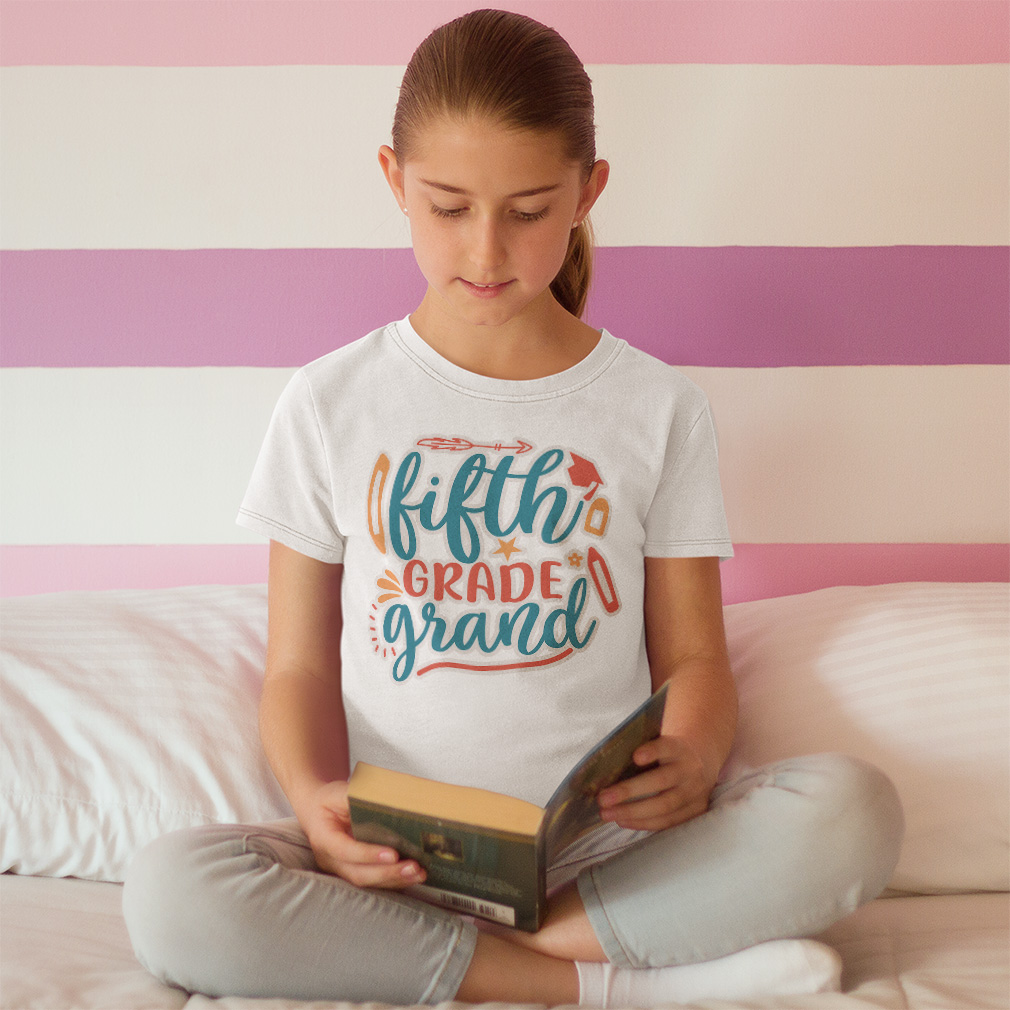 Toddler T-Shirt School Fifth Grade Grand Cotton Back to Class Boy & Girl Clothes - Picture 3 of 14