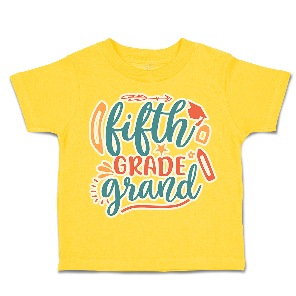 Toddler T-Shirt School Fifth Grade Grand Cotton Back to Class Boy & Girl Clothes - Picture 14 of 14