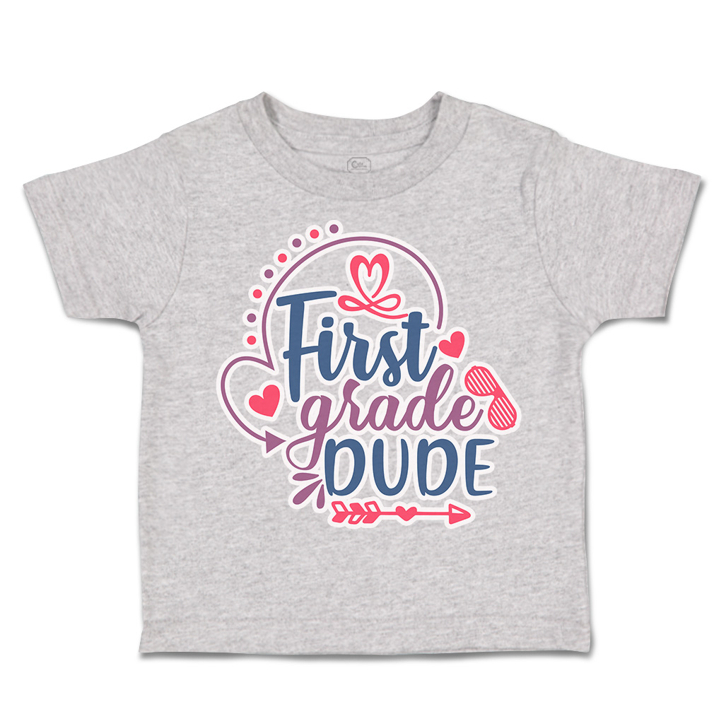 Toddler T-Shirt First Grade Dude Back to Class Boy & Girl Clothes Baby Funny Tee - Picture 11 of 14