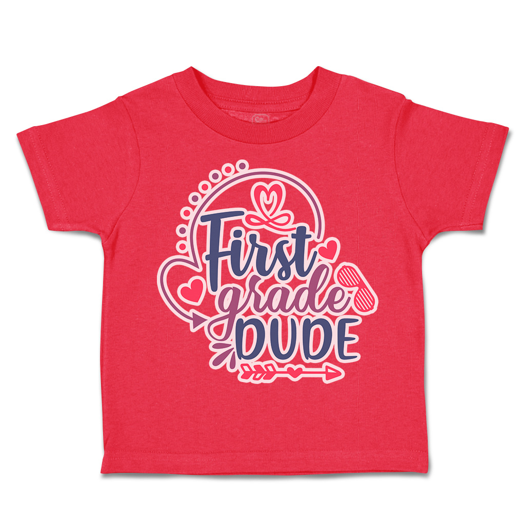 Toddler T-Shirt First Grade Dude Back to Class Boy & Girl Clothes Baby Funny Tee - Picture 12 of 14