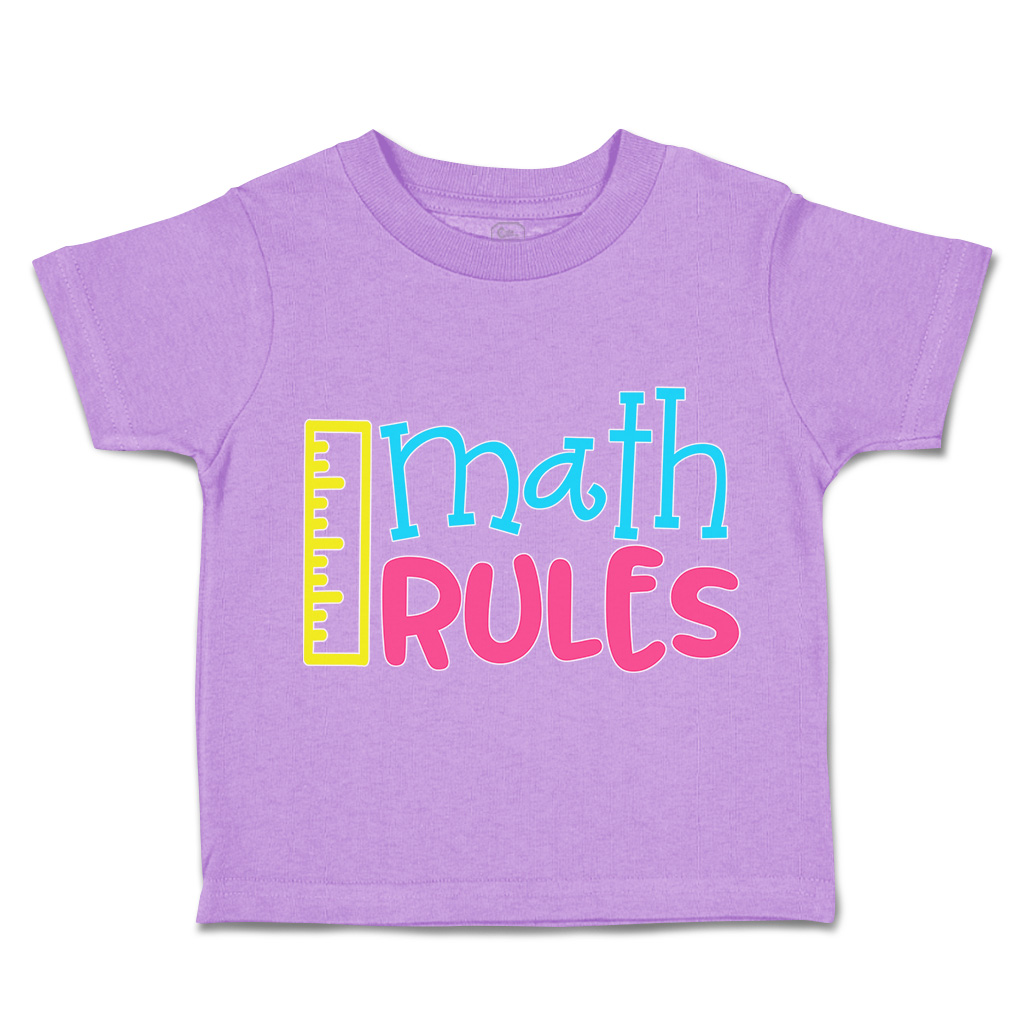 Toddler T-Shirt Math Rules Back to Class Boy & Girl Clothes Grade Baby Funny Tee - Picture 5 of 14