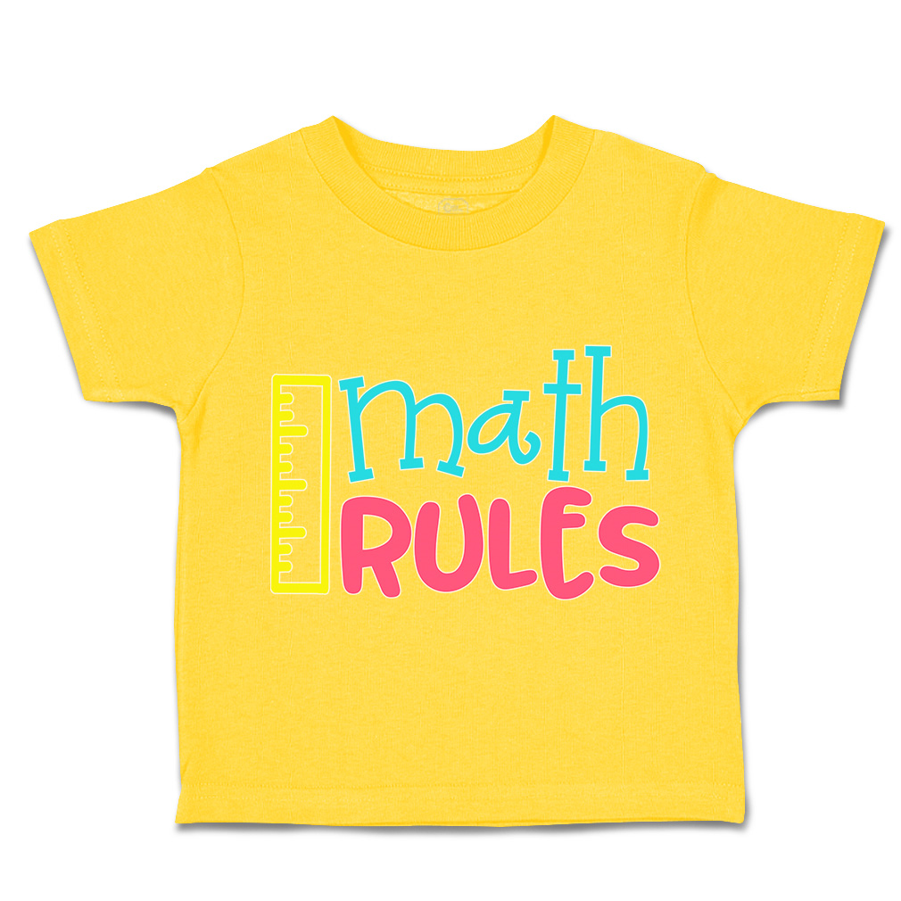 Toddler T-Shirt Math Rules Back to Class Boy & Girl Clothes Grade Baby Funny Tee - Picture 14 of 14