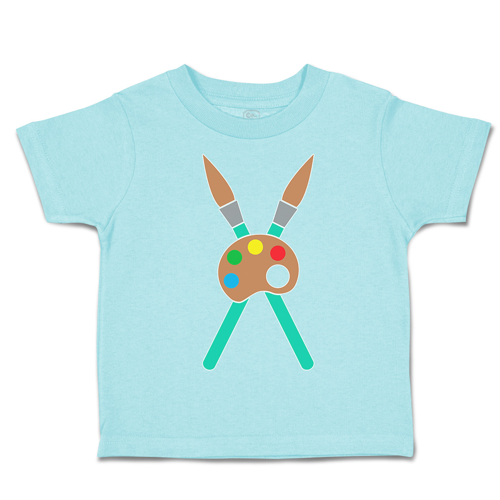 Toddler T-Shirt Paint Brushes with Pallet Back to Class Boy & Girl Clothes - Picture 6 of 14