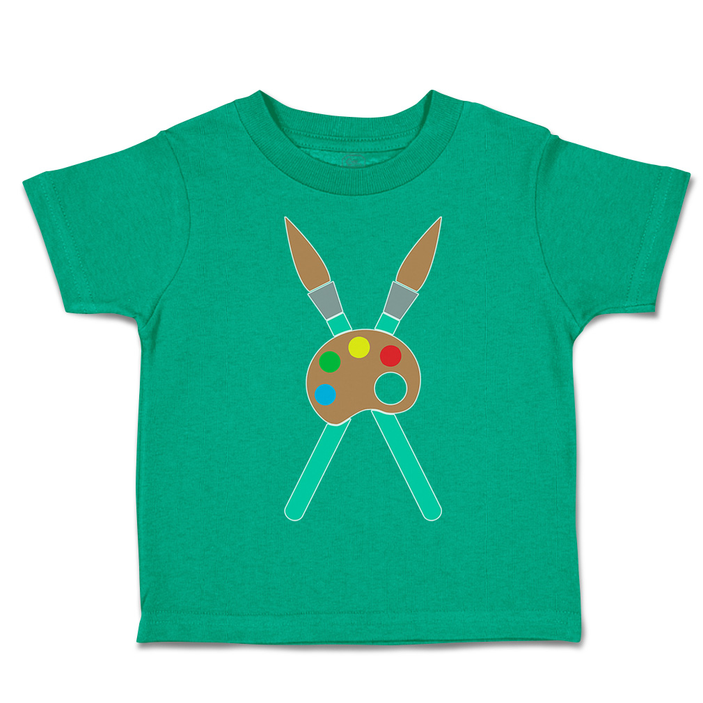Toddler T-Shirt Paint Brushes with Pallet Back to Class Boy & Girl Clothes - Picture 9 of 14