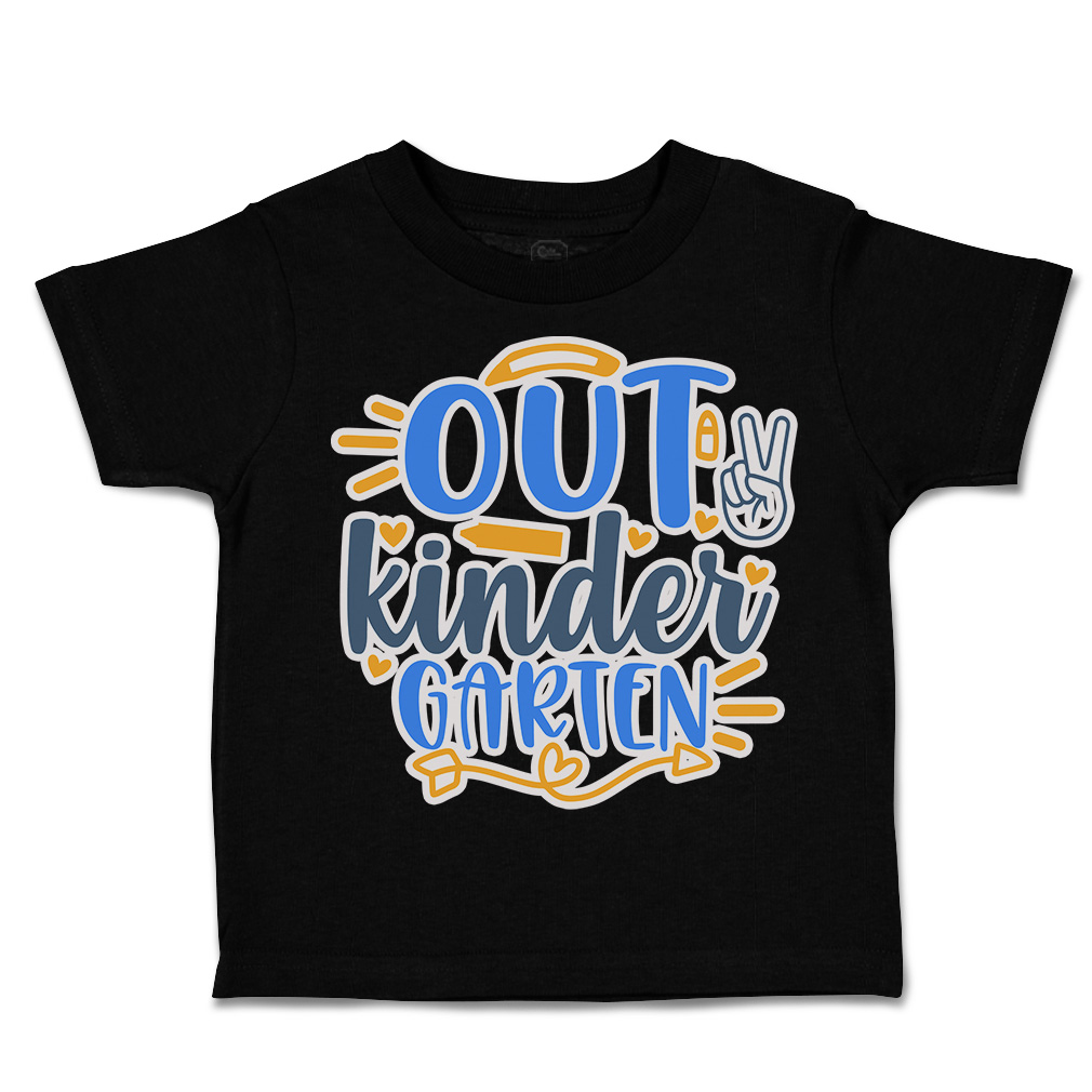 Toddler T-Shirt School Out Kinder Garden Cotton Back to Class Boy & Girl Clothes - Picture 8 of 14