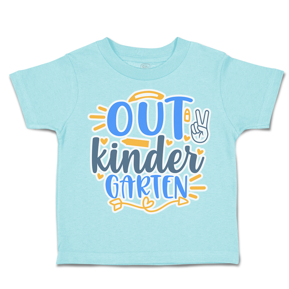 Toddler T-Shirt School Out Kinder Garden Cotton Back to Class Boy & Girl Clothes - Picture 6 of 14