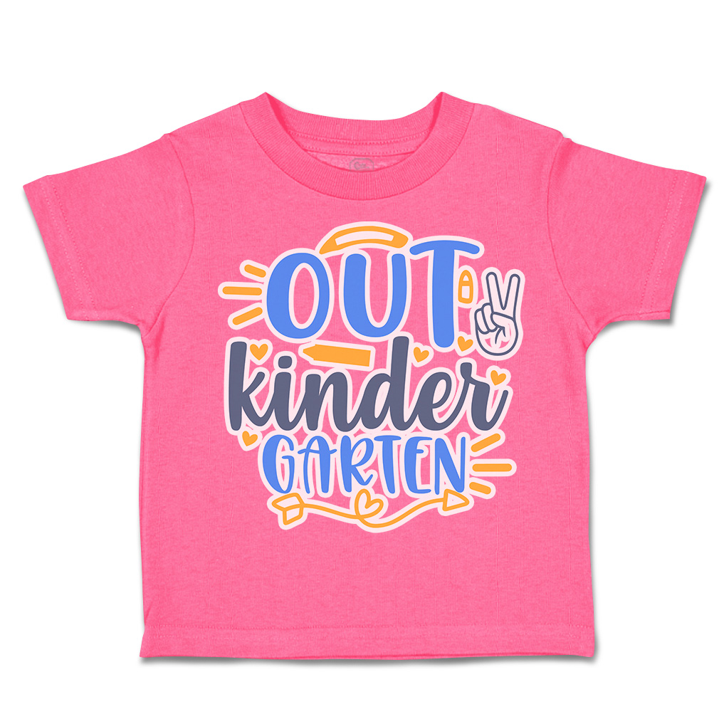 Toddler T-Shirt School Out Kinder Garden Cotton Back to Class Boy & Girl Clothes - Picture 7 of 14