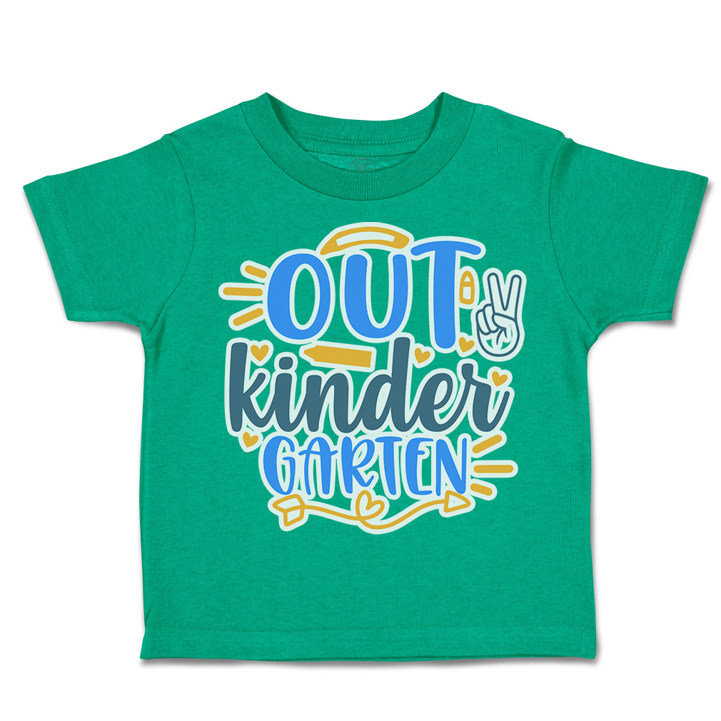 Toddler T-Shirt School Out Kinder Garden Cotton Back to Class Boy & Girl Clothes - Picture 9 of 14