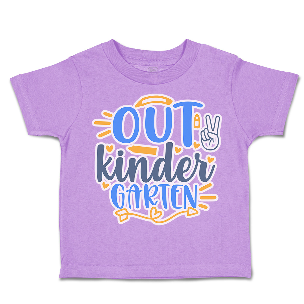 Toddler T-Shirt School Out Kinder Garden Cotton Back to Class Boy & Girl Clothes - Picture 5 of 14