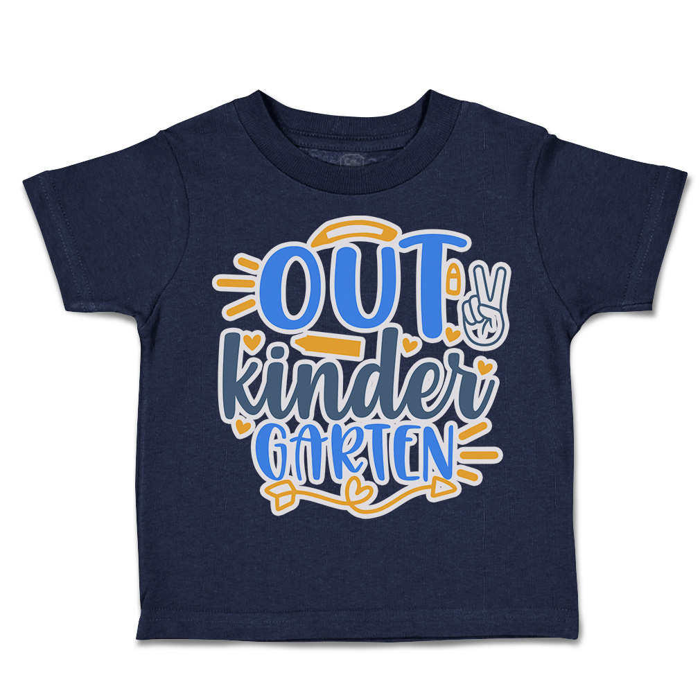Toddler T-Shirt School Out Kinder Garden Cotton Back to Class Boy & Girl Clothes - Picture 10 of 14