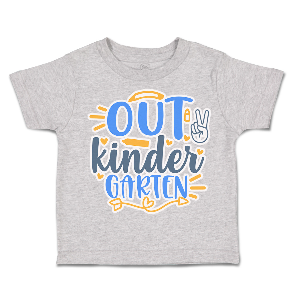 Toddler T-Shirt School Out Kinder Garden Cotton Back to Class Boy & Girl Clothes - Picture 11 of 14