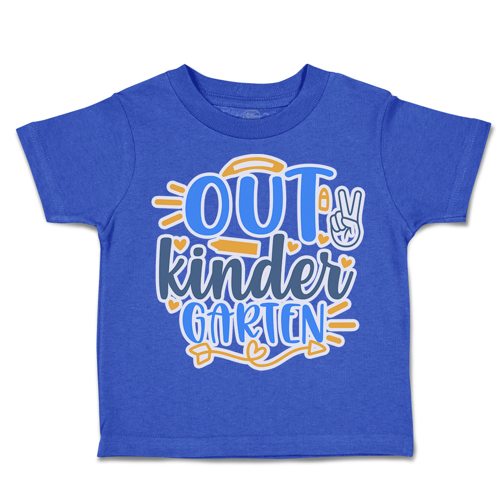 Toddler T-Shirt School Out Kinder Garden Cotton Back to Class Boy & Girl Clothes - Picture 13 of 14