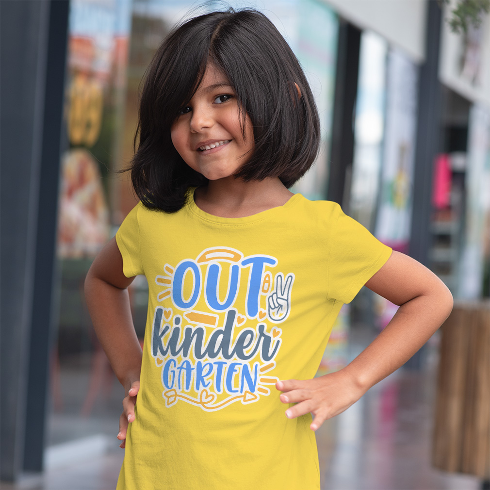 Toddler T-Shirt School Out Kinder Garden Cotton Back to Class Boy & Girl Clothes - Picture 2 of 14