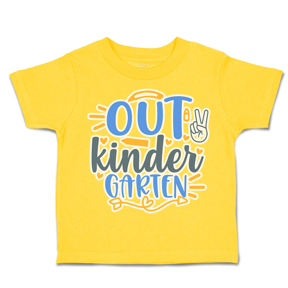 Toddler T-Shirt School Out Kinder Garden Cotton Back to Class Boy & Girl Clothes - Picture 14 of 14