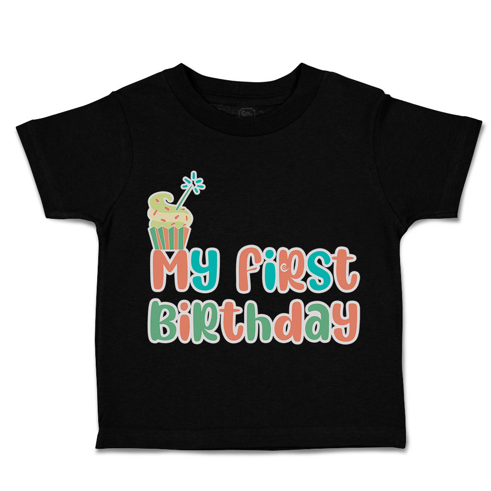 Toddler T-Shirt My First Birthday Style A Cotton Sparks Boy & Girl Clothes Love - Picture 8 of 18
