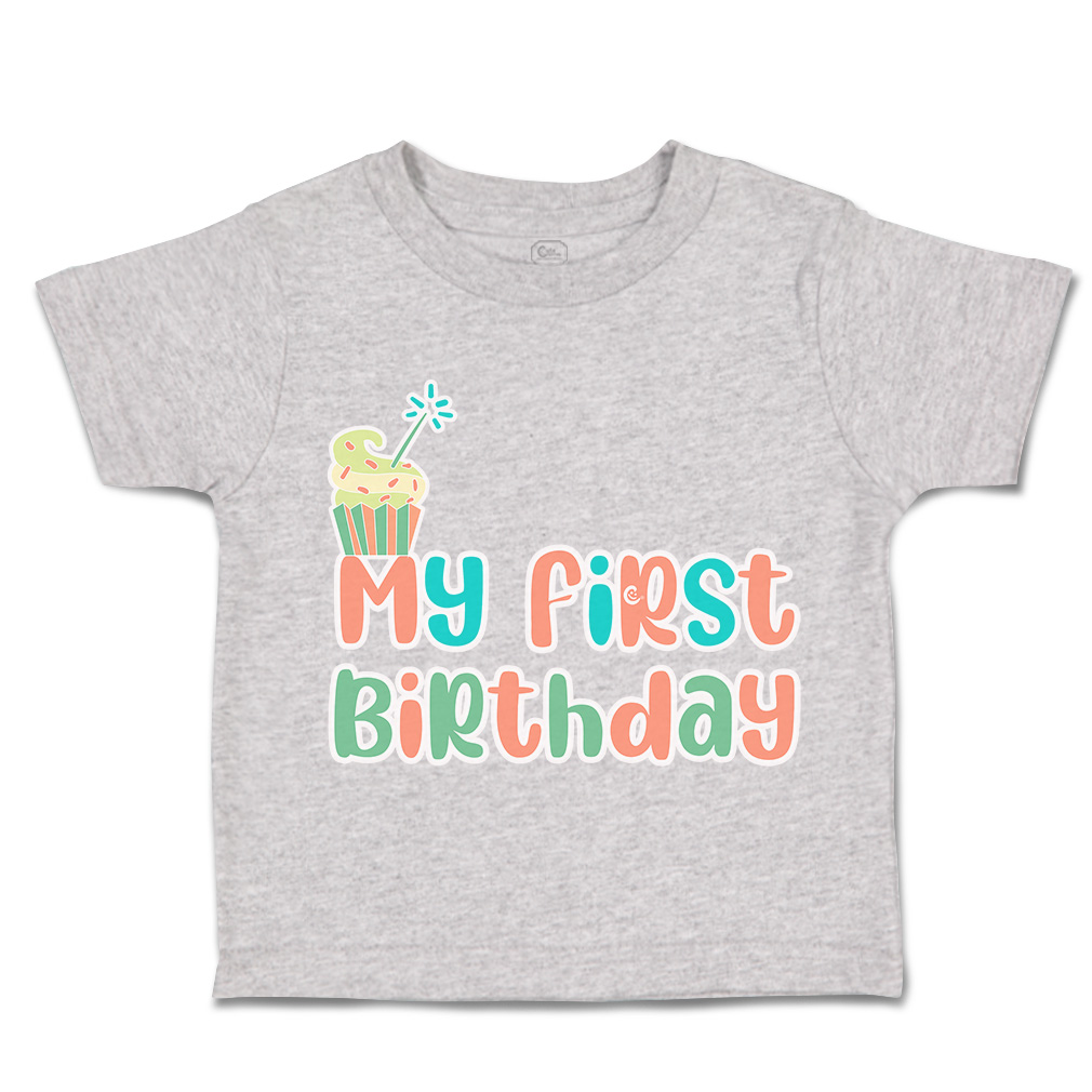 Toddler T-Shirt My First Birthday Style A Cotton Sparks Boy & Girl Clothes Love - Picture 11 of 18