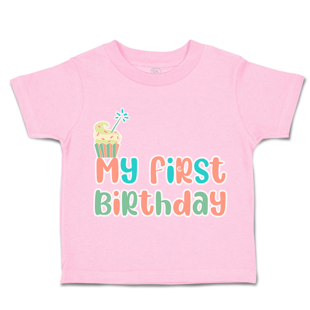 Toddler T-Shirt My First Birthday Style A Cotton Sparks Boy & Girl Clothes Love - Picture 18 of 18
