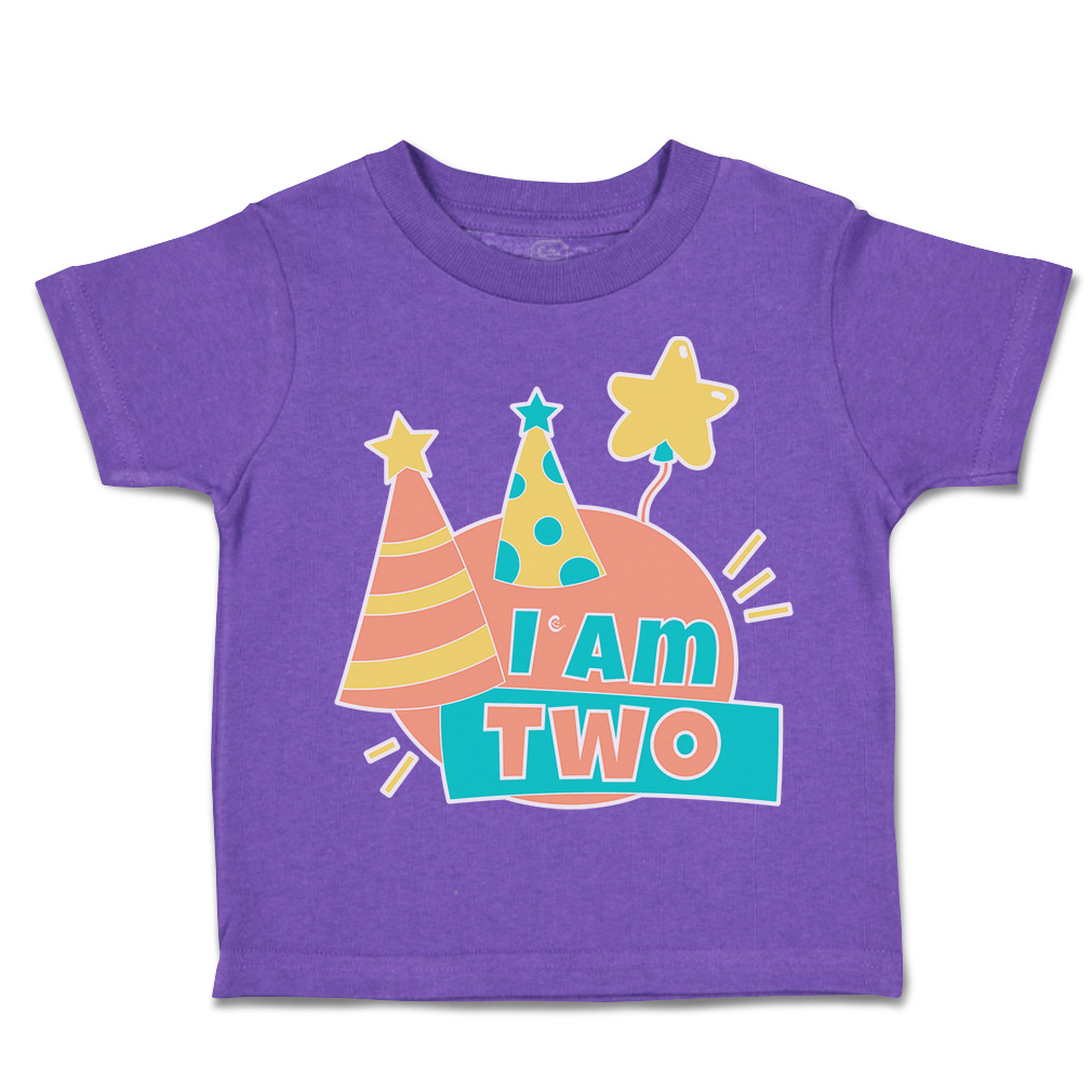 Toddler T-Shirt Birthday I Am 2 Cotton Balloon Boy & Girl Clothes Baby Funny Tee - Picture 17 of 18