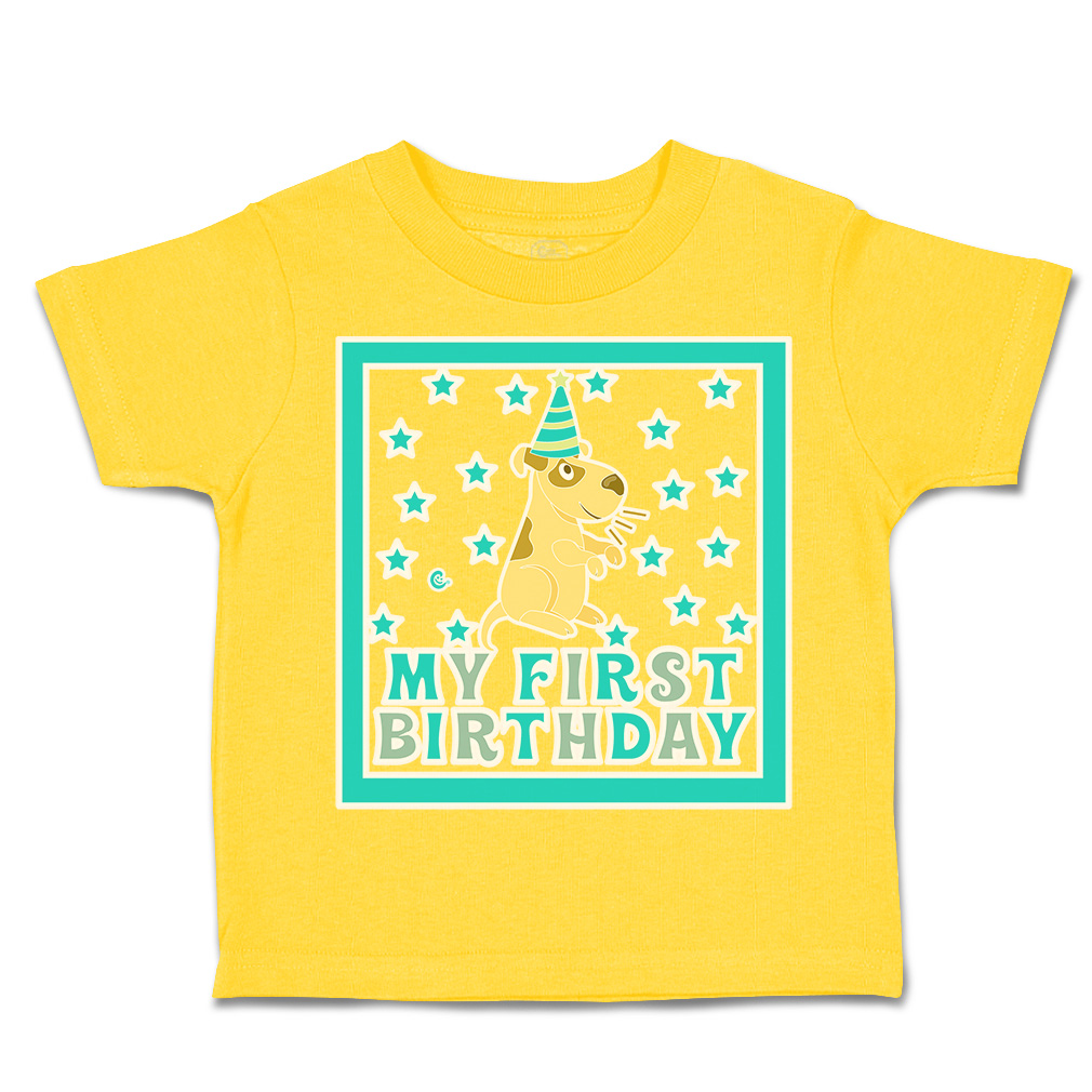 Toddler T-Shirt My First Birthday Cotton Hat Boy & Girl Clothes Baby Funny Tee - Picture 14 of 18