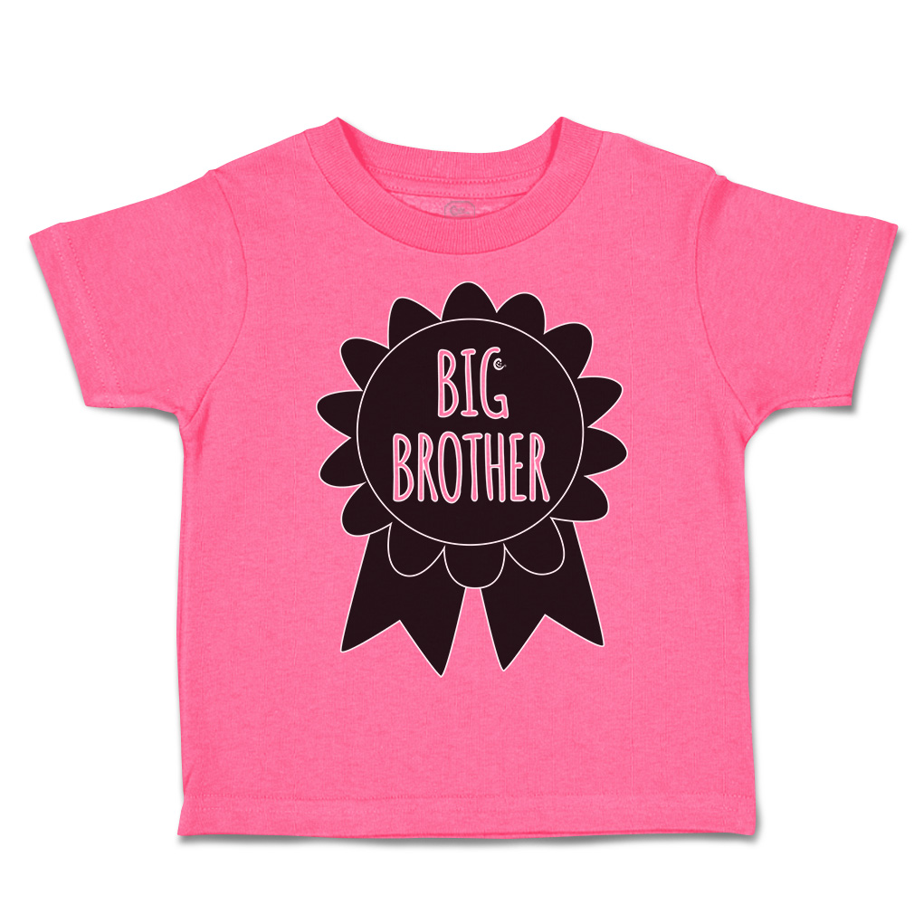 Toddler T-Shirt Big Brother Badge Style A Cotton Siblings Boy & Girl Clothes - Picture 7 of 18