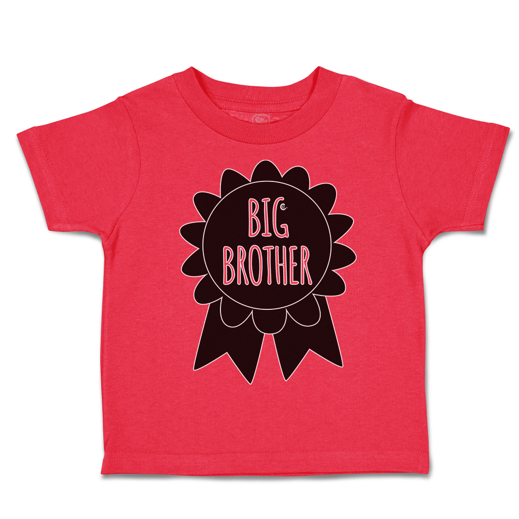 Toddler T-Shirt Big Brother Badge Style A Cotton Siblings Boy & Girl Clothes - Picture 12 of 18