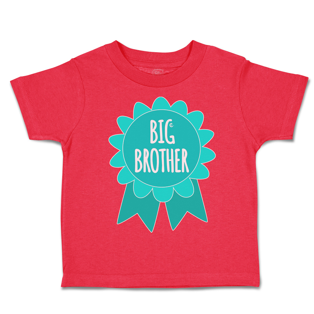 Toddler T-Shirt Big Brother Badge Siblings Boy & Girl Clothes Baby Funny Tee - Picture 12 of 18