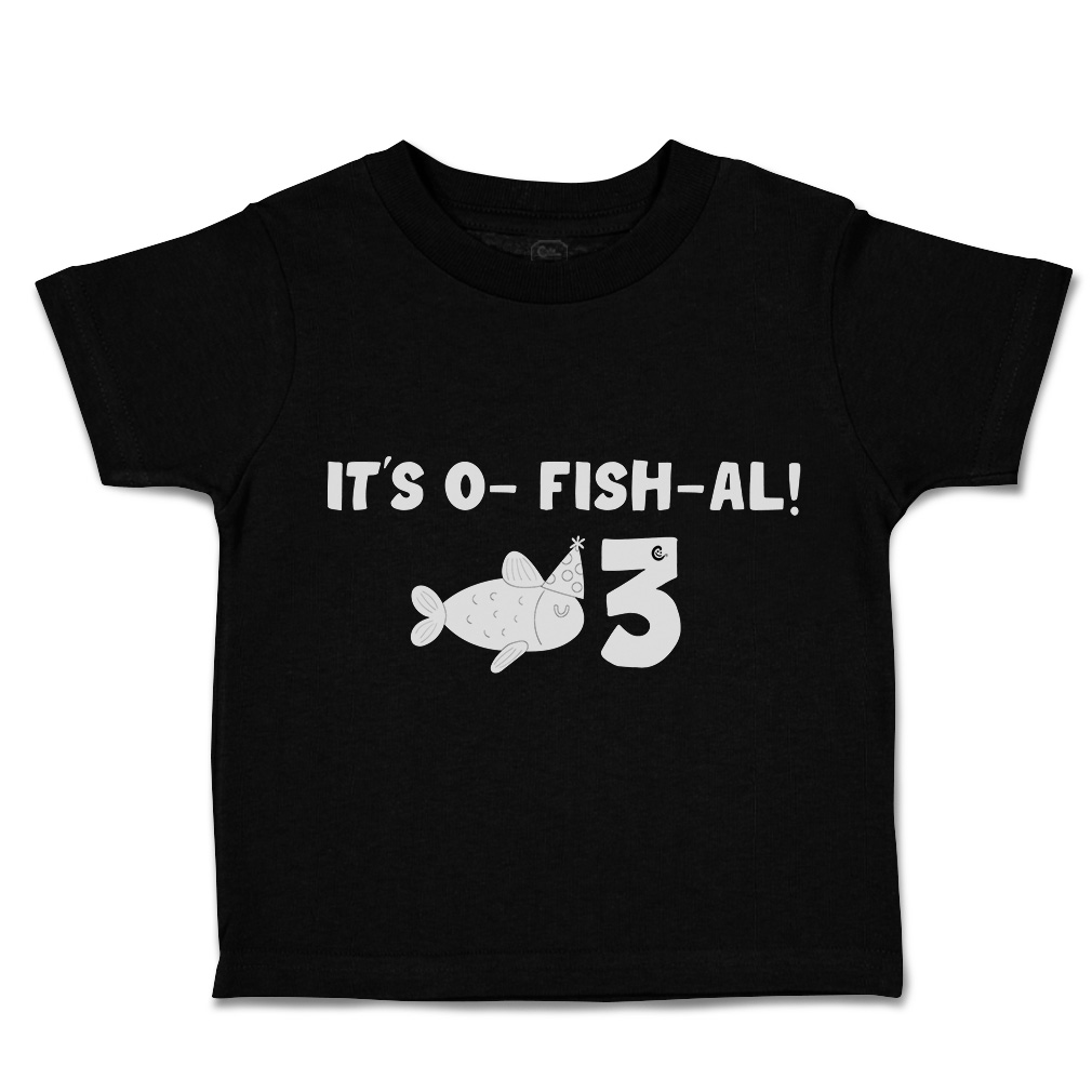 Toddler T-Shirt It Is A Fish All 3 Birthday Cap Style A Cotton Sea Life Clothes - Picture 8 of 18