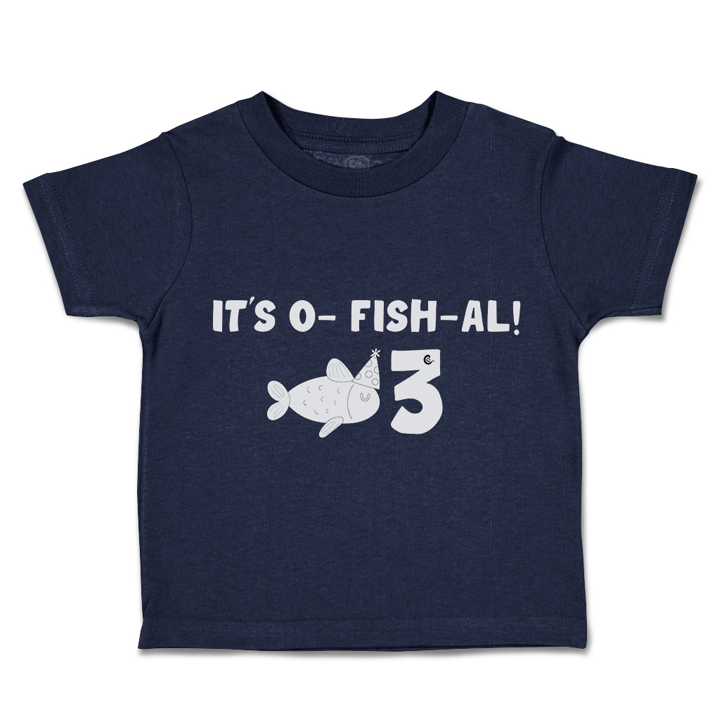 Toddler T-Shirt It Is A Fish All 3 Birthday Cap Style A Cotton Sea Life Clothes - Picture 10 of 18