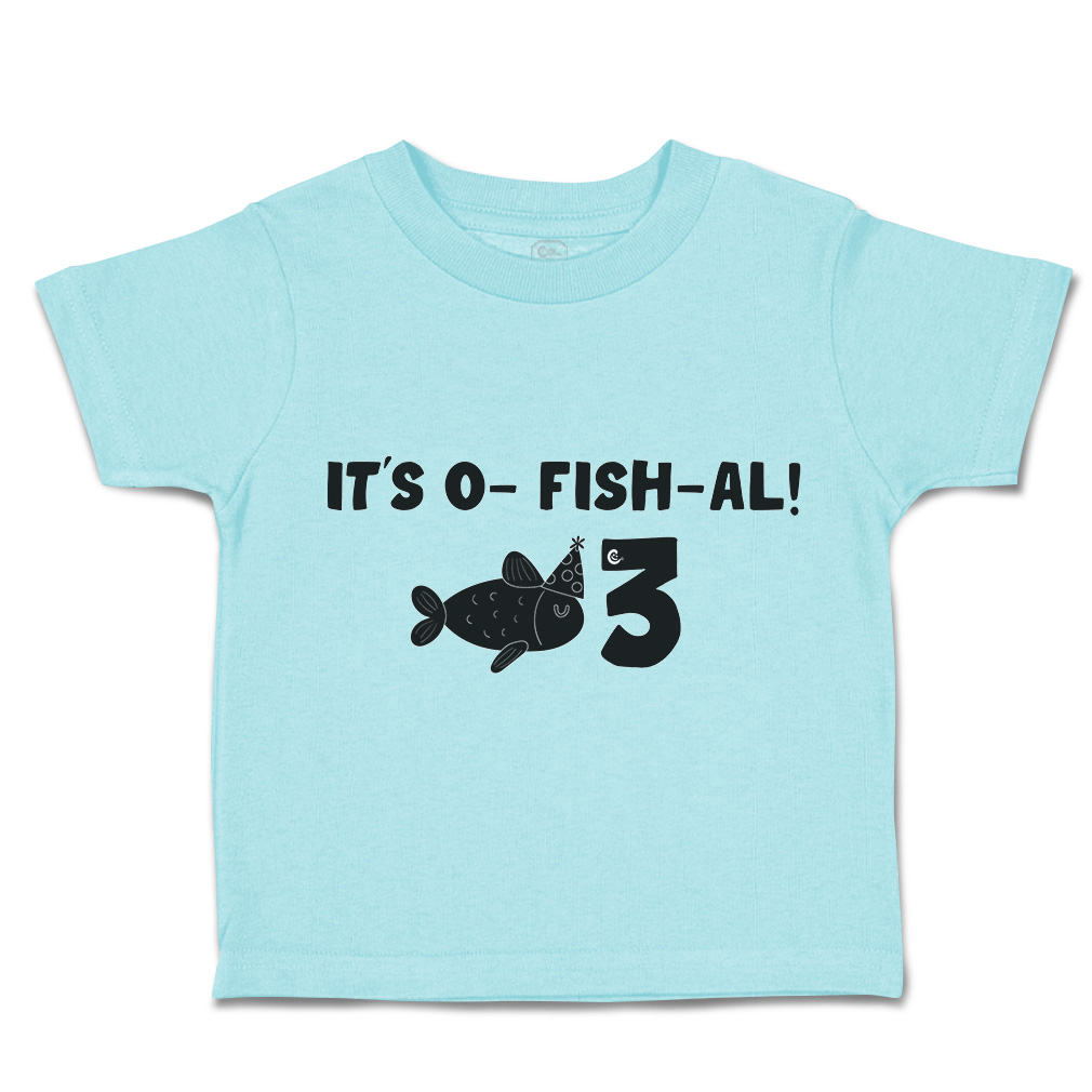 Toddler T-Shirt It Is A Fish All 3 Birthday Cap Style A Cotton Sea Life Clothes - Picture 6 of 18