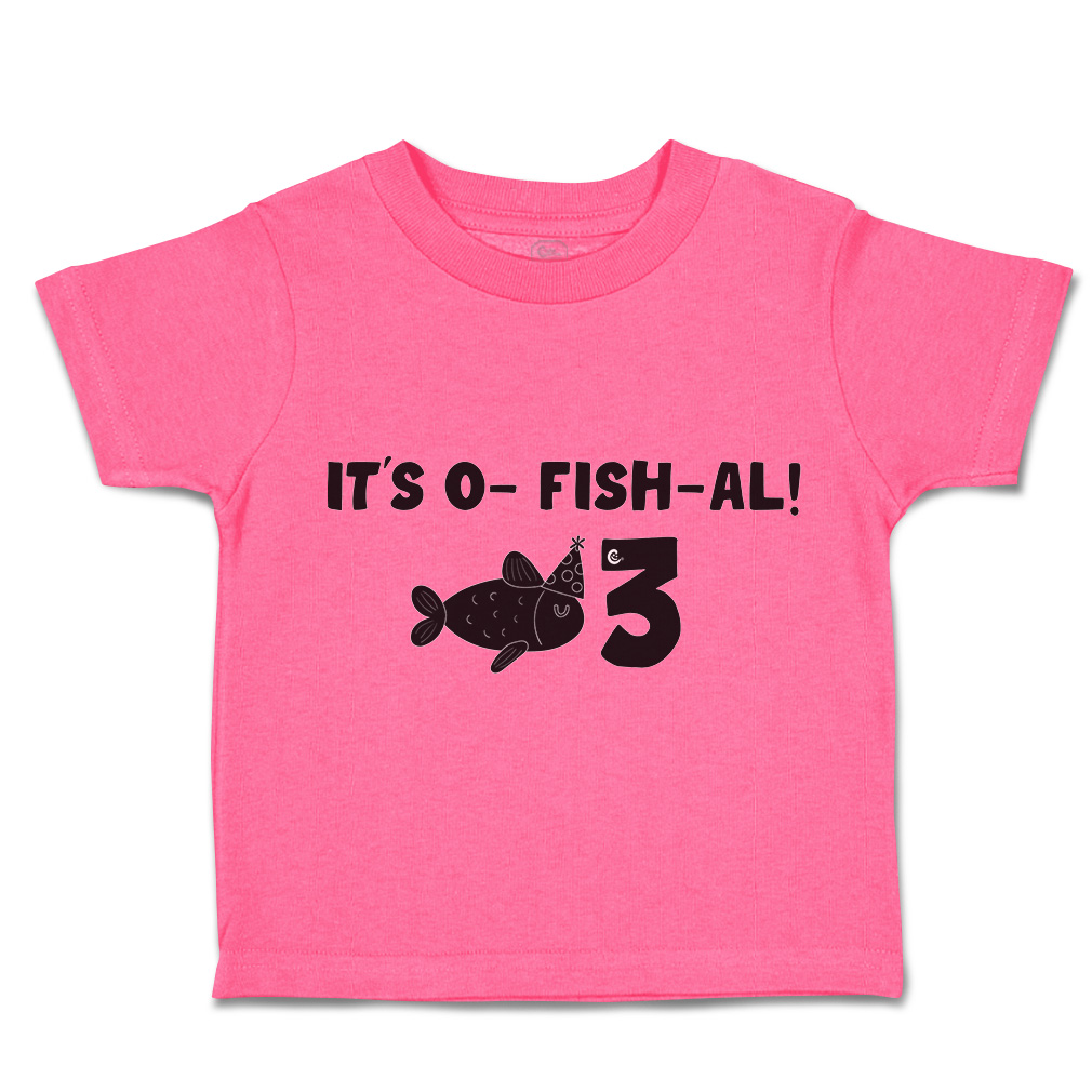 Toddler T-Shirt It Is A Fish All 3 Birthday Cap Style A Cotton Sea Life Clothes - Picture 7 of 18