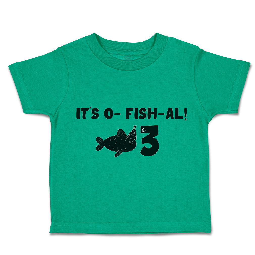 Toddler T-Shirt It Is A Fish All 3 Birthday Cap Style A Cotton Sea Life Clothes - Picture 9 of 18