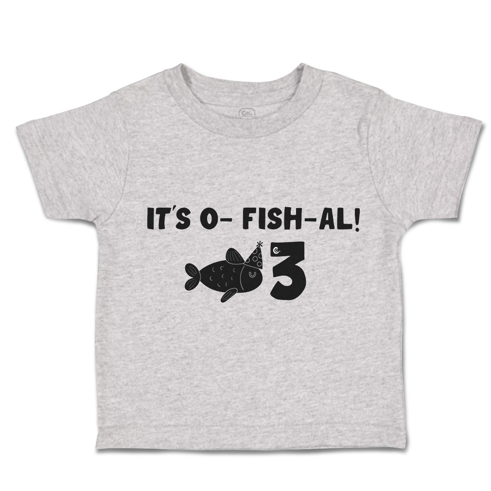 Toddler T-Shirt It Is A Fish All 3 Birthday Cap Style A Cotton Sea Life Clothes - Picture 11 of 18