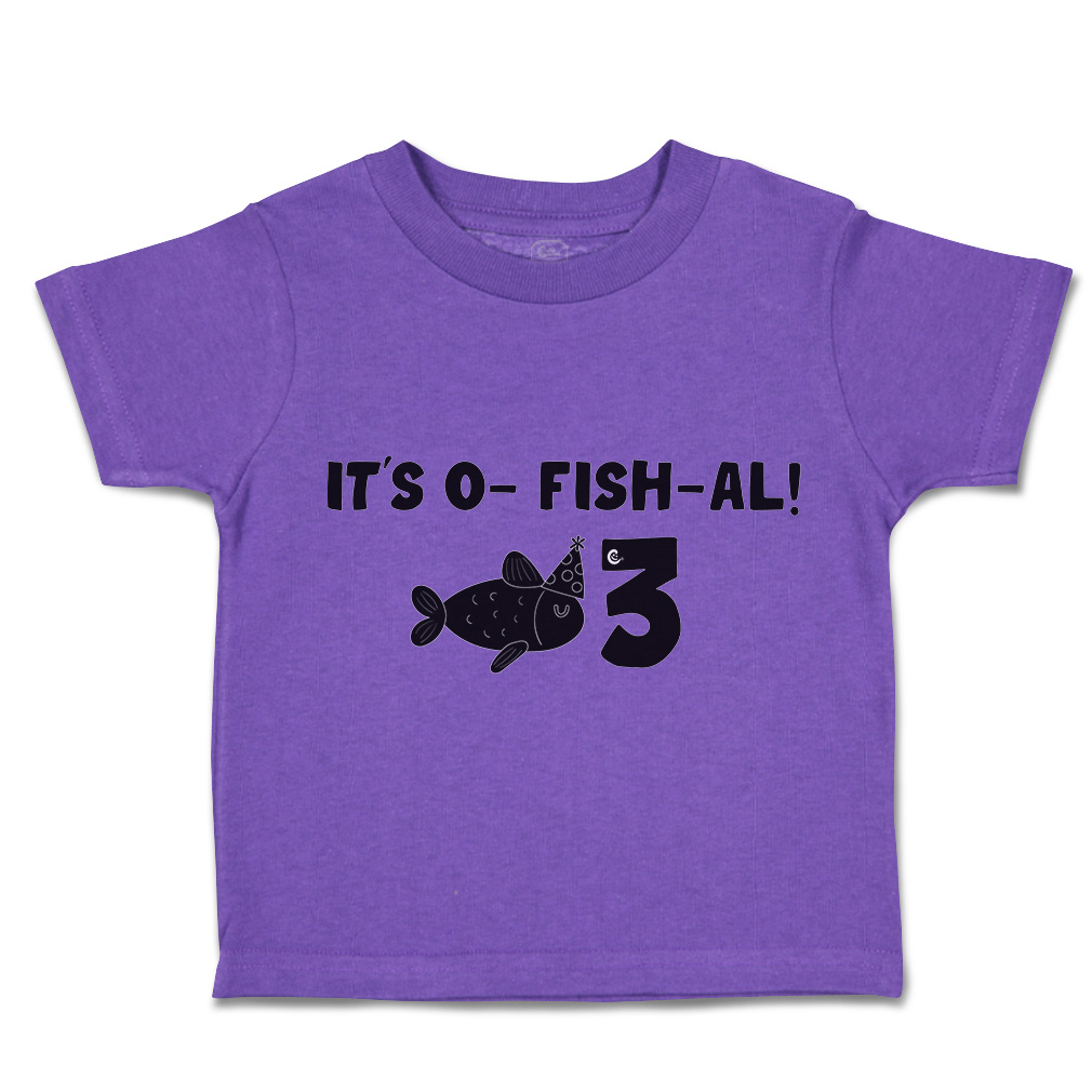 Toddler T-Shirt It Is A Fish All 3 Birthday Cap Style A Cotton Sea Life Clothes - Picture 17 of 18