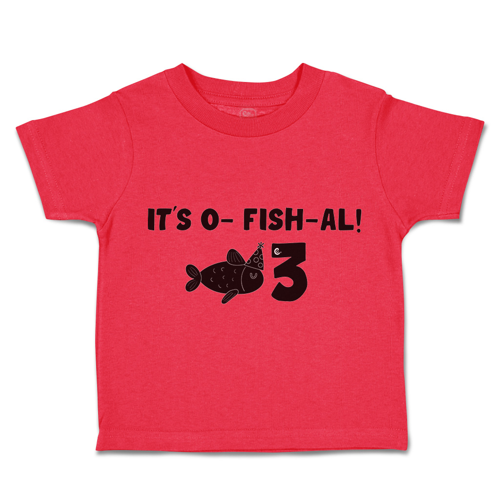 Toddler T-Shirt It Is A Fish All 3 Birthday Cap Style A Cotton Sea Life Clothes - Picture 12 of 18