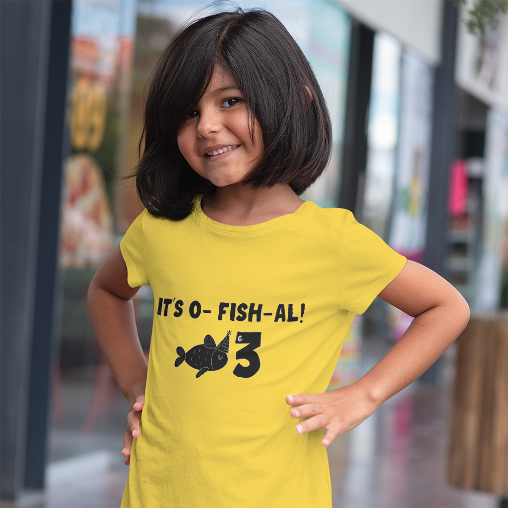 Toddler T-Shirt It Is A Fish All 3 Birthday Cap Style A Cotton Sea Life Clothes - Picture 2 of 18