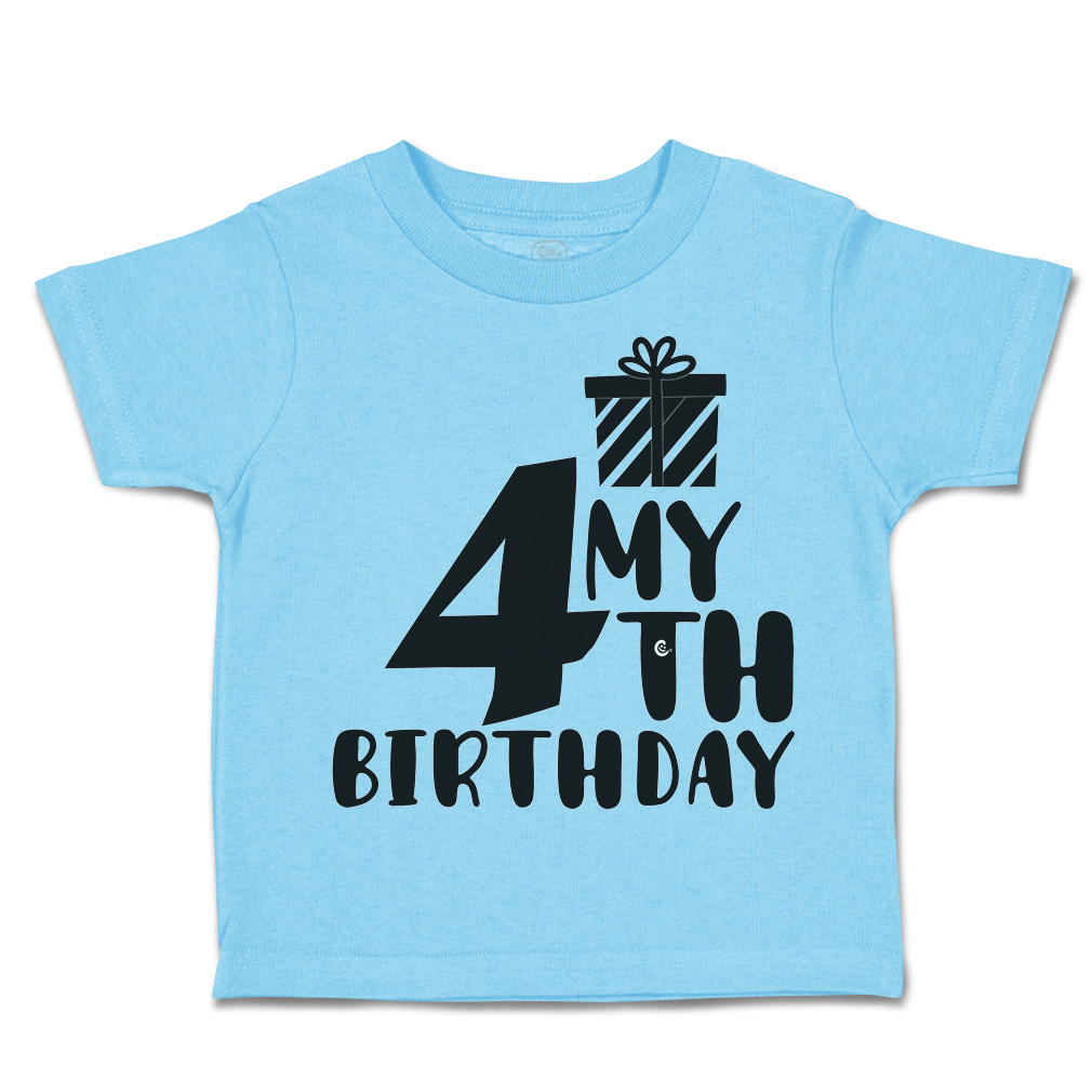 Toddler T-Shirt My Fourth Birthday Gifts Style A Cotton Cakes Boy & Girl Clothes - Picture 15 of 18
