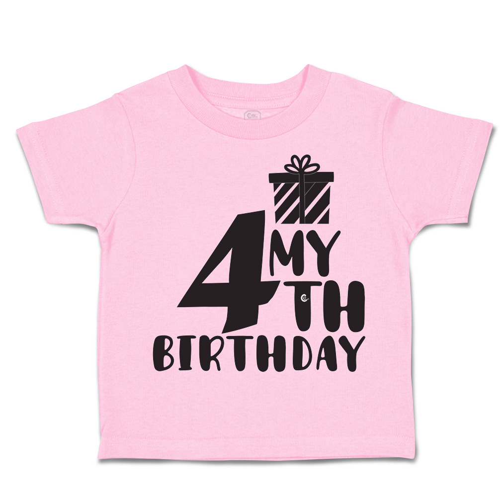 Toddler T-Shirt My Fourth Birthday Gifts Style A Cotton Cakes Boy & Girl Clothes - Picture 18 of 18