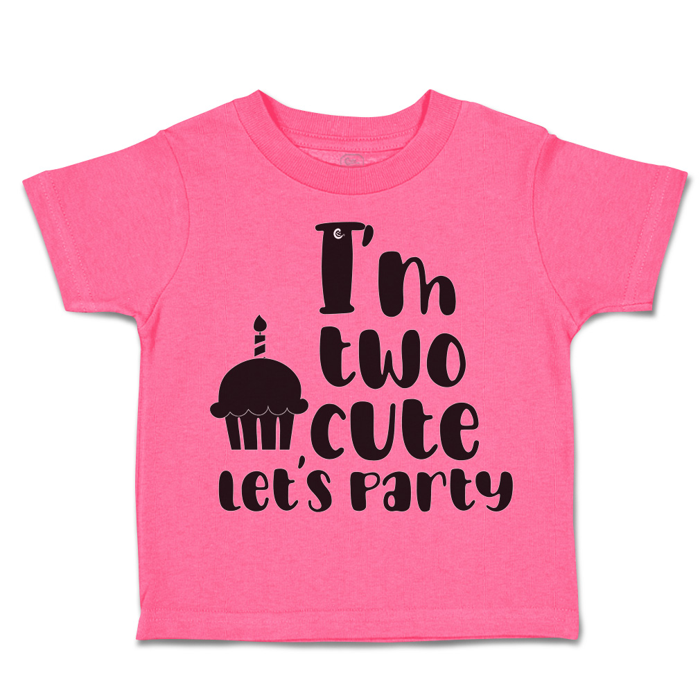 Toddler T-Shirt I Am 2 Cute Let Us Party Cakes Style A Cakes Boy & Girl Clothes - Picture 7 of 18