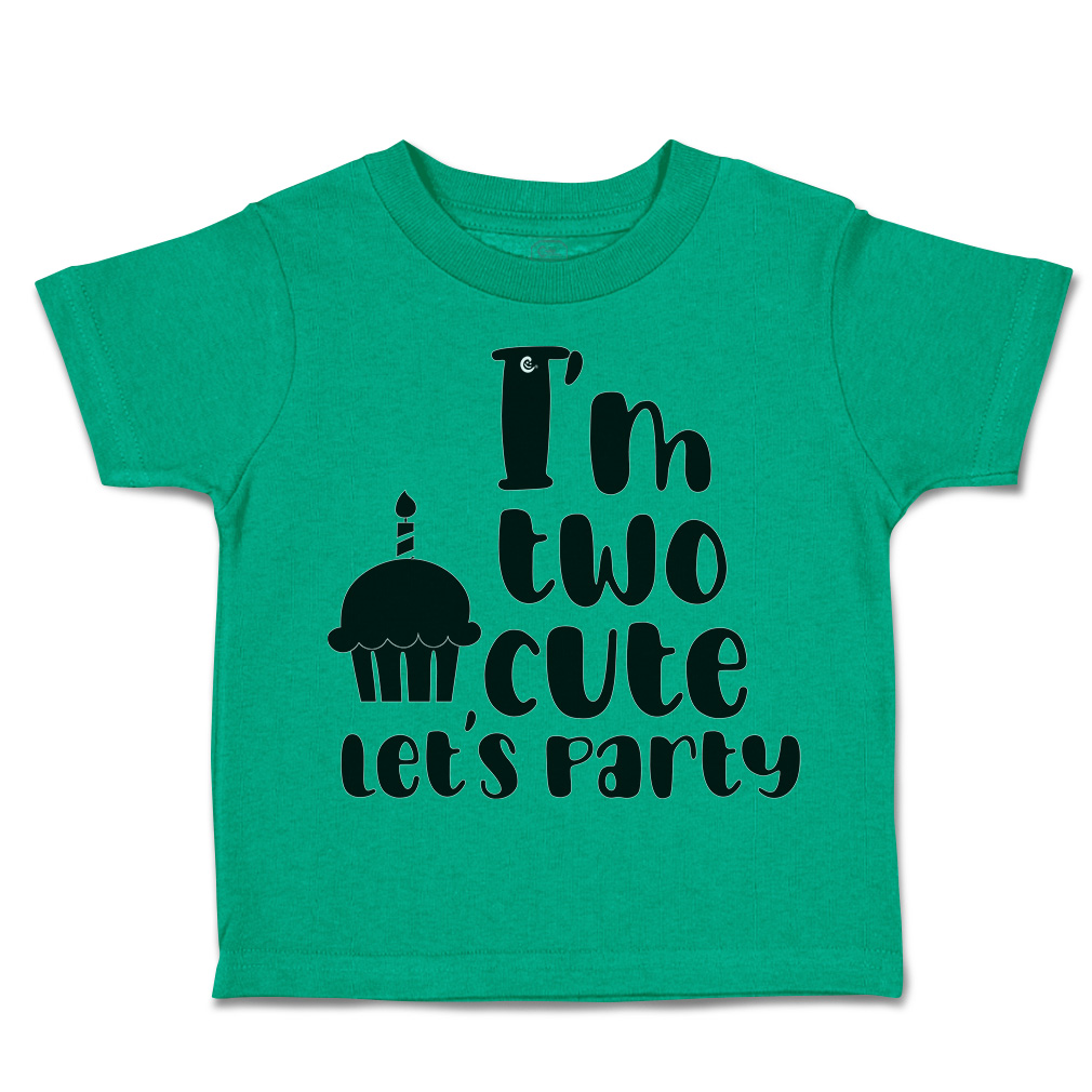 Toddler T-Shirt I Am 2 Cute Let Us Party Cakes Style A Cakes Boy & Girl Clothes - Picture 9 of 18